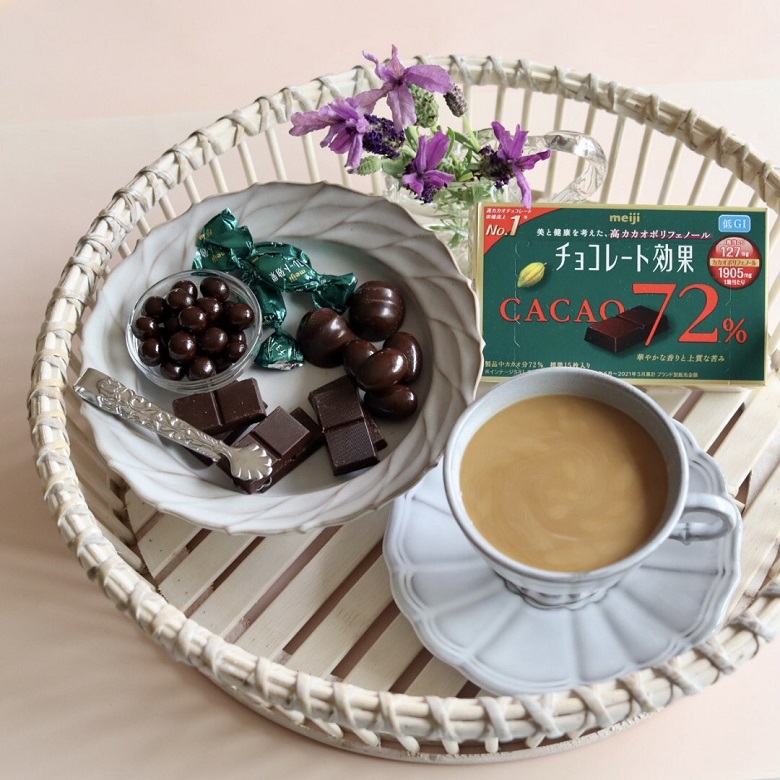 温かい飲み物とチョコレート効果